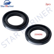 Oil Seal Drive Shaft & Propeller Shaft (2PCS) for YAMAHA 60HP 75HP 85HP Outboard Engine 93101-25M03-