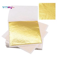 200 PCS Gold Sheets Gold Foil for Art Gilding Flakes Multipurpose 8.5x8 cm Metal Gold Leaves Flakes 