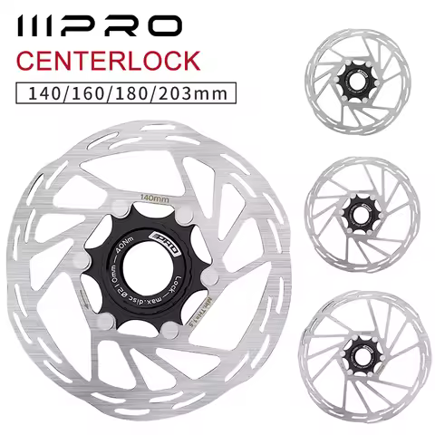 IIIPRO Bicycle Centerlock Brake Rotor Bike Centerlock Disc Brake Rotor Heat Dissipation 140/160/180/