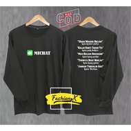 KATUN Men's Distro Long Sleeve T-Shirt Cool Michat back Bandung Original Cheap/ 30s Cotton T-Shirt p