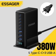 Essager 380W GaN Charger 5Type-C+3USB-A Changer For Laptops and Phones