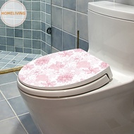 homeliving Flower Toilet Stickers Scenery Bathroom Decoration WC Toilets Stool Pedestal Toilet Decals Home Decor Removable Wall Sticker SG