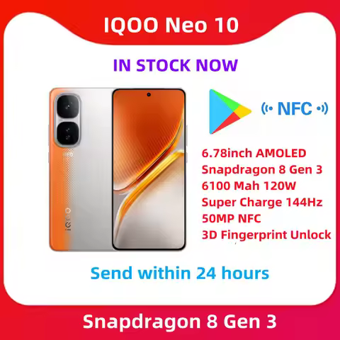 Chinese Version VIVO IQOO Neo 10 5G 6.78inch AMOLED Snapdragon 8 Gen 3 6100 Mah 120W Super Charge 14