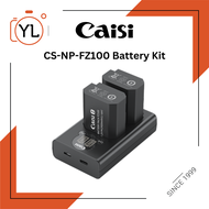 Caisi CS-NP-FZ100 Battery Kit (2400Mah) for Sony A6700 A6600 A7R IV A7R V A7 IV (2pcs Batteries with