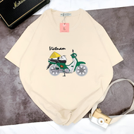 Áo thun Cotton Du Lịch Chú Cún Snoopy Xe Cúp Việt Nam Basic