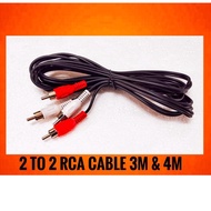 2 RCA TO 2 RCA CABLE 3METER AND 4 METER RCA Cable Audio Cable