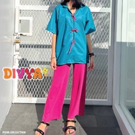 KEMEJA Divya Shirt - Colorful Ribbon Shirt Coquette Ribbon Shirt