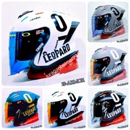 Js ARMOR Solid Half Face Helmet Leopard Handsome Package