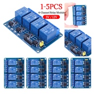 1-5PCS 4 Channel Relay Board AVR 51 PIC 5V 12V 4-Channel Relay Module with Optocoupler Relay 4 Way R