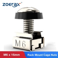 ZoeRax M6 x 16mm Rack Mount Cage Nuts Screws and Washers for Rack Mount Server Cabinet Rack Mount Se