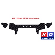 Mini 4wd parts HG carbon 1.5/3mm VS/S2 bumperless KD project