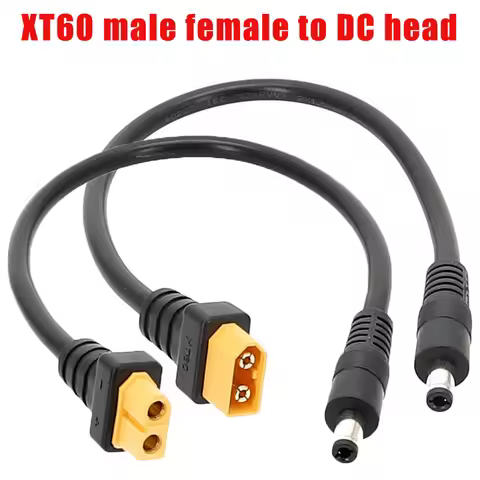 XT60 Plug Male Female to DC 5.5*2.1mm 5.5*2.5mm Connector Battery Adapter Cable 5521 5525 Wire for R