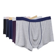 Plus Size 5 pcs Men's Underwear Boxer Brief Modal Cotton Breathable Trunks Boxer