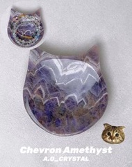 B)💖夢幻紫水晶貓貓碟😻＄188❤️（呢個價格真係唔好錯過！超級抵買！留返送禮又好自用都好❤️出邊勁難搵紫水晶碟，之前見過要$488一個！仲要冇咁靚🥰真係唔好錯過，賣晒就冇㗎啦💖）用嚟放手鏈、水晶球都