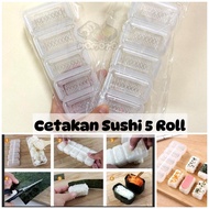 Nigiri Sushi Mold Gunkan 5 Roll Maker Set Roll Onigiri Box Lemper Kimbap Japanese Style