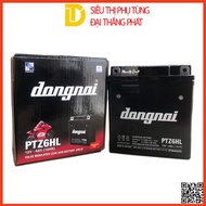 Bình Ắc Quy Khô Pinaco Đồng Nai PTZ6HL 12V-6AH dành cho xe Dream Wave Future Sirius Jupiter Taurus M