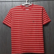 （日本製MIJ）正品BURBERRY博柏利 LONDON 戰馬 男條紋圓領短袖T恤M