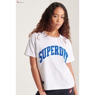 Superdry's simple brand logo round neck cotton short-sleeved top T-shirt women667