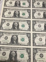 一套美元三十二張連體鈔，1993版，售價2600
