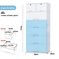 SHAYNE ลิ้นชัก กว้าง 50cm 7/6/5/4/3ชั้น ตู้เสื้อผ้า เพิ่มหนา ตู้ลิ้นชักพลาสติก มีล้อ เป็นมิตรกับสิ่แ