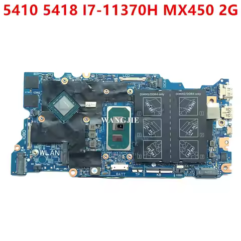203067-1 For Dell Inspiron 14 5410 5418 5510 Laptop Motherboard CPU:I7-11370H MX450 2G GPU CN-0NMDW6