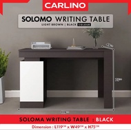 Carlino: โต๊ะทำงาน โต๊ะเขียนหนังสือ โต๊ะคอมพิวเตอร์ เก็บของได้เยอะ สไตล์โมเดิร์น Soloma Study Table