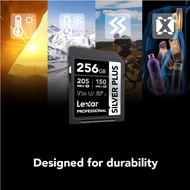 LEXAR SILVER PLUS SDXC SD CARD  U3 V30 4K SPEED UP TO 205MB/S READ & 150MB/S WRITE FOR SLR CAMERA 64