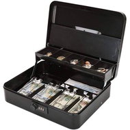 ลิ้นชักเก็บเงิน Cash Box กล่องเก็บเงินแบบพกพา กล่องเงินสดทนไฟ  แบบพกพา กรอบเหล็กดัด กล่องเก็บเงินแบบกุญแจ​ ที่เก็บตังค์ รับประกัน 3 ปี