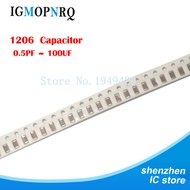 100pcs 1206 SMD Ceramic Capacitor Thick Film igMopnrq Chip Multilayer 10pf-22uf 10PF 22PF 1NF 10NF 1