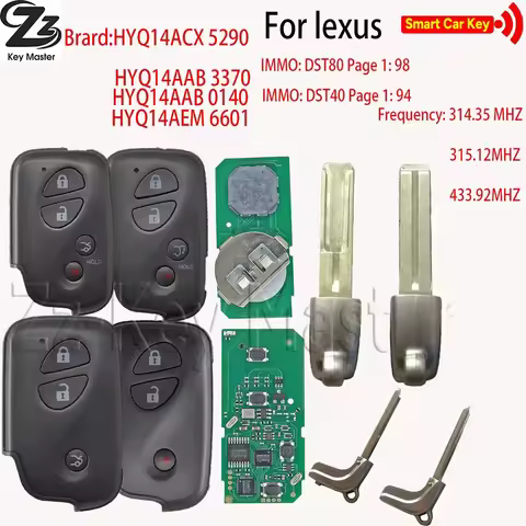 Zz 271451-5290 3370 0140 6601 4D Chip 314.3MHz HYQ14ACX Proximity Car Remote Key For Lexus LS460 LS6