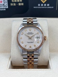 二手 USED ROLEX 勞力士 DATEJUST 16013 約1980 白色數字電腦面 淨錶 WATCH ONLY