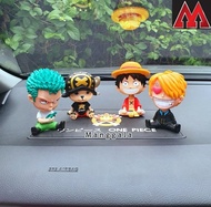 Boneka Pajangan Goyang Dashboard Mobil One Piece Luffy