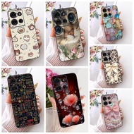 For Moto G75 5G XT2437-2 Phone Casing For Motorola Moto G75 5G Case Cover Silicone Cute Cat Luxury F
