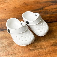 [AO] Plain White Crocs Style Sandals for Kids