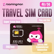 Roamingman New Zealand 5G/4G Data SIM Card | 7 Days | 2GB/Day | Plug and Use