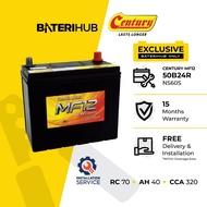 [Installation Provided] 50B24R Century MF12 Heavy Duty | Car Battery Saga Wira Vios NS60S BateriHub