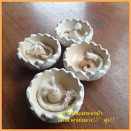 2xตะเกียงดินเผาทรงดอกบัว 2 ชิ้น ตะเกียงน้ำมันพืช ตะเกียงจุดประทีป Clay lamp, Oil lamp, Lotus lamp 2 