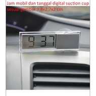 Digital suction cup car clock and date as per picture 9.4x2.7x2 cm