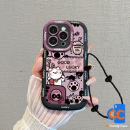 For Realme C11 C53 C51 C25 C15 C12 Note 50 C30 C35 C55 C63 C67 5i 5s Cartoon Milk Tea Cat Case