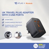ATLAS MCDODO CP-081 2-in-1 38W UK Travel Plug Adapter / 20W + 18W Super Fast Charging Adapter Charge