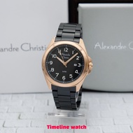 jam tangan Alexandre christie ac 6540 md black rosegold original