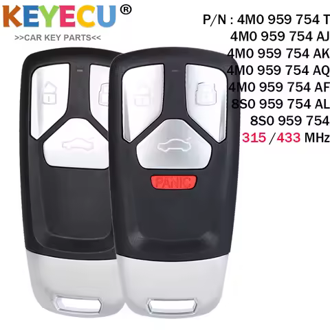 8S0 959 754 AL / 4M0 959 754 AK /AQ /AF /AJ / T 8S0 959 754 315/ 433MHz Smart Remote Key Fob for Aud