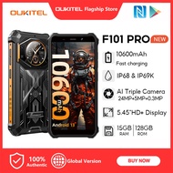 [Stok tempatan] OUKITEL Fossibot F101 Pro 10600mAh 15GB + 128GB IP68 kalis air lasak Hnadphone 24MP 