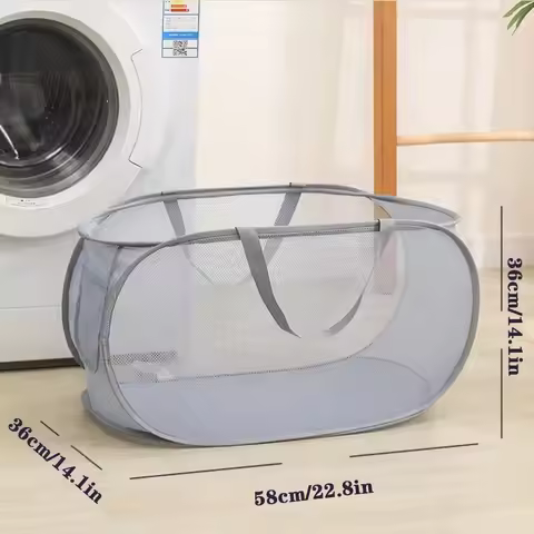 New Foldable Laundry Basket, Large Capacity Storage Laundry Basket, Bathroom Storage Basket. Laundry