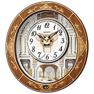 SEIKO RE580B clock Table clock/Wall natural color wood 46.3 42.5 10.6cm radio waves analog Karakuri triple selection...