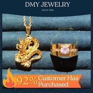 DMY Jewelry Gold 916 Original Malaysia/ Cincin Batu Lelaki/ Yellow Gold 22k/ Diamonds Ring/Cincin Le