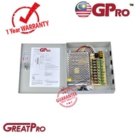 GPRO 12V 10A 9 CHANNEL SWITCHING POWER SUPPLY WITH METAL BOX -GREATPRO