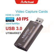 Actual Video Capture HDMI USB Card Support Untuk PS4 Game Camera Recording Full HD 1080P Live Stream