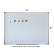 Magnetic Whiteboard 4' x 6' c/w aluminium frame