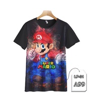 Mario Bross Clothes, Children's and Adult's Clothes, 3D Animation Game T-Shirts LP3D-A99 Fashion